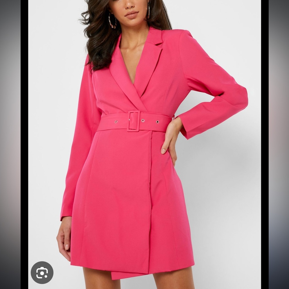 Missguided Pink Blazer Dress